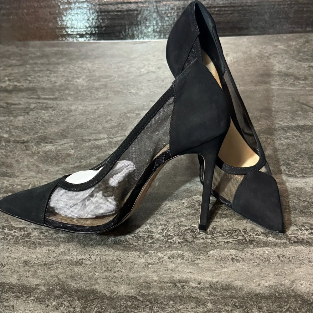 SCHUTZ Myrine Nubuck Pump In Black. Size 6B - Picture 5 of 8